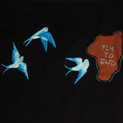 FLY TO END Oversized T-Shirt – 100% Terry Cotton | 280 GSM